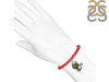CAT Charm / Red Coral Beaded Bracelet BDD-11-210