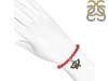 Butterfly Charm / Red Coral Beaded Bracelet BDD-11-212