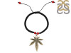 Red Coral / Marijuana Leaf Charm Beaded Bracelet BDD-11-222