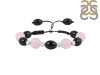 Chalcedony / Black Onyx Beaded Bracelet BDD-11-239
