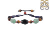 Black Onyx / Lapis / Tiger Eye / Carnelian / Prehnite / Red Coral Beaded Bracelet BDD-11-240