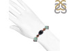 Black Onyx / Lapis / Tiger Eye / Carnelian / Prehnite / Red Coral Beaded Bracelet BDD-11-240