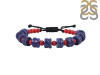 Lapis / Red Coral Beaded Bracelet BDD-11-245