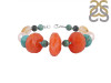 Carnelian / Turquoise / Pearl Beaded Bracelet BDD-11-254