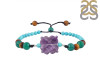 Amethyst / Green Onyx / Turquoise / Tiger Eye Beaded Bracelet BDD-11-305