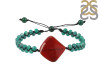 Carnelian / Green Onyx Beaded Bracelet BDD-11-70