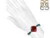 Carnelian / Green Onyx Beaded Bracelet BDD-11-70