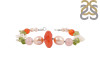Carnelian / Pearl / Peridot / Rose Quartz Beaded Bracelet BDD-11-84