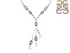 Pearl/Pink Jade/Green Aventurine Beaded Necklace BDD-12-1605
