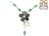Labradorite/Green Aventurine/Peridot/Pearl Beaded Necklace BDD-12-1610