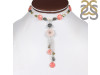 Cherry Agate/Labradorite Beaded Necklace BDD-12-1618