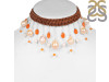 Biwa Pearl/Carnelian Beaded  Jewelry Set BDD-12-1619
