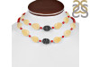 Yellow Aragonite/Red Jasper Beaded Necklace BDD-12-1620