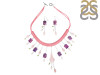 Rose Quartz/Charoite Beaded  Jewelry Set BDD-12-1629