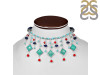 Turquoise/Lapis/Red Jasper Beaded  Jewelry Set BDD-12-1649