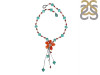 Carnelian/Turquoise Beaded Necklace BDD-12-1659