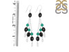 Black Spinel/Green Onyx Beaded Earring BDD-3-163