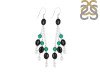 Black Spinel/Green Onyx Beaded Earring BDD-3-163