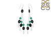 Black Spinel/Green Onyx Beaded Earring BDD-3-163