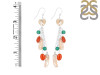 Biwa Pearl/Carnelian Beaded Earring BDD-3-166