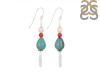 Turquoise / Pearl / Red Coral Beaded Earring BDD-3-173