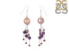 Pearl / Garnet / Amethyst Beaded Earring BDD-3-176