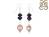 Biwa Pearl / Amethyst Beaded Earring BDD-3-179