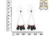 Black Onyx / Red Coral Beaded Earring BDD-3-186