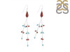 Turquoise / Red Coral Beaded Earring BDD-3-194