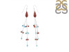 Turquoise / Red Coral Beaded Earring BDD-3-194