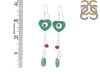 Green Onyx/Aventurine/PearlBeaded Earring-2E BDD-3-38