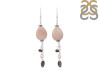 Peach Quartz/SmokyBeaded Earring-2E BDD-3-42