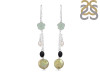Fluorite /Pearl/Black OnyxBeaded Earring-2E BDD-3-44
