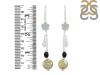 Fluorite /Pearl/Black OnyxBeaded Earring-2E BDD-3-44