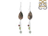 Rhyolite/Tourmaline/PrehniteBeaded Earring-2E BDD-3-46