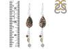 Rhyolite/Tourmaline/PrehniteBeaded Earring-2E BDD-3-46