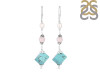 Stabilised Turquoise/Rose Quartz/Pearl Beaded Earring BDD-3-56