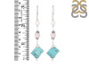 Stabilised Turquoise/Rose Quartz/Pearl Beaded Earring BDD-3-56
