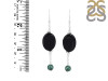 Black Onyx/TurquoiseBeaded Earring-2E BDD-3-61