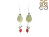Green Jasper/Red Onyx Beaded Earring-2E BDD-3-63