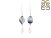 Fluorite /PearlBeaded Earring-2E BDD-3-68