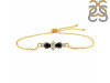 Black Tourmaline & White Topaz Bracelet With Adjustable Camera Lock BLS-RDB-146.