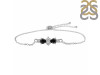 Black Tourmaline & White Topaz Bracelet With Adjustable Camera Lock BLS-RDB-146.