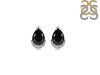Black Tourmaline & White Topaz Stud Earring BLS-RDE-1262.