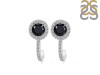 Black Tourmaline & White Topaz Stud Earring BLS-RDE-1264.