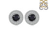 Black Tourmaline & White Topaz Stud Earring BLS-RDE-1271.