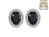 Black Tourmaline Stud Earring BLS-RDE-34.