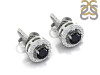 Black Tourmaline & White Topaz Stud Earring BLS-RDE-984.