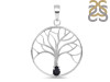 Black Tourmaline Tree Of Life Pendant BLS-RDN-154-A.
