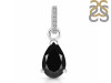 Black Tourmaline & White Topaz Pendant BLS-RDP-757-CZ.